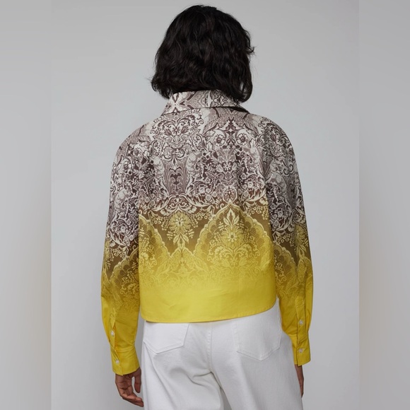 Boxy Crop Dip Dye Shirt - Picture 3 of 4